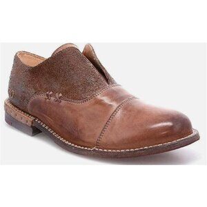 BED|STU Women's ROSE Cap Toe Slip-On Oxford Shoe Tan Rustic Mason Size US 6.5